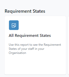 How to use the Requirement State Report